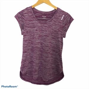 Reebok Athletic Tee Heathered Space Dye Purple